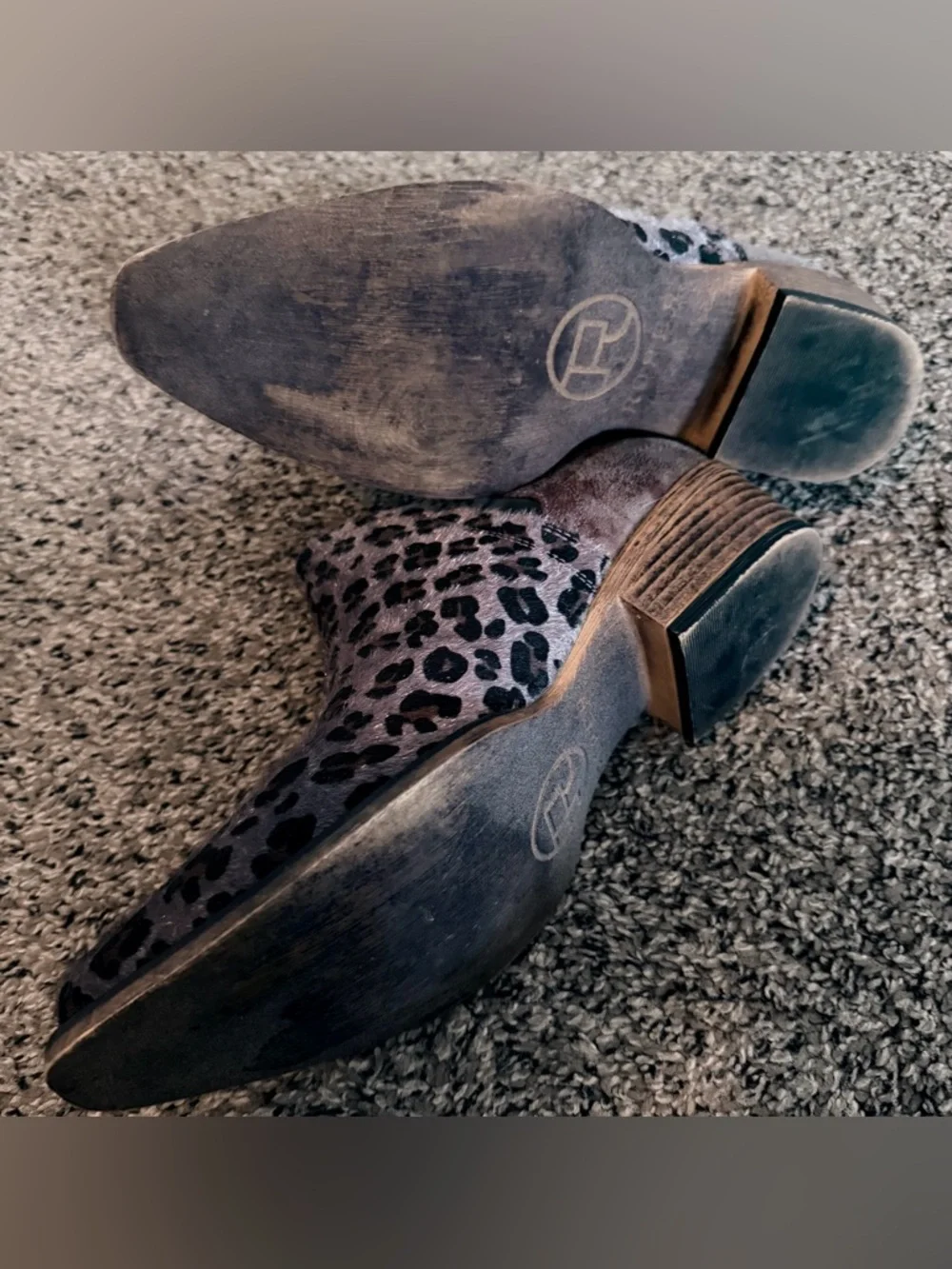 ROPER Leopard Print Ankle Bootie in Grey and Brown - Picture 10 of 12